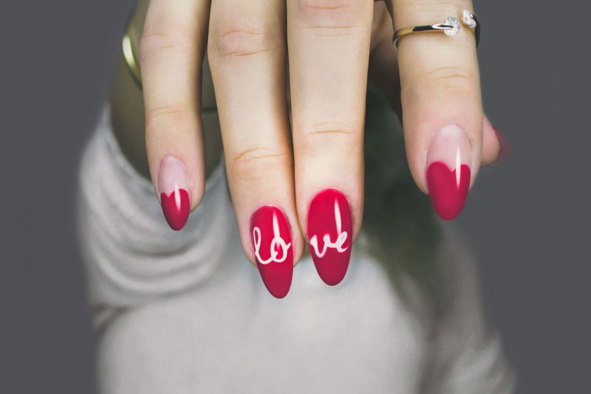 Custom nail art design at Ruby's Nail Salon